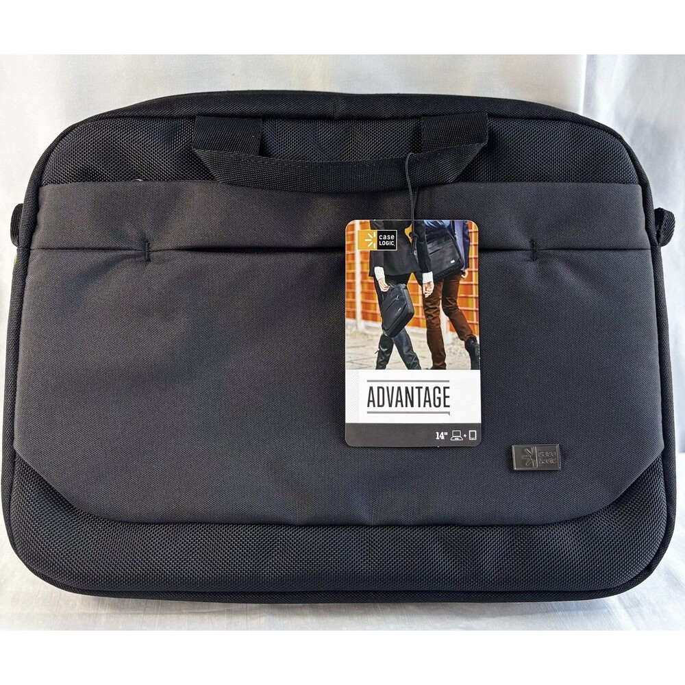 NEW! Case Logic Advantage Attache Carrying Case for 14" Laptops Black With Strap